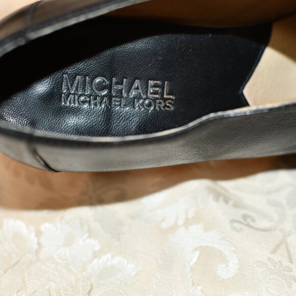 Leather Zipper Michael Kors Peep Toe Heels Peep Toe Booties Size 8 - Picture 5 of 11